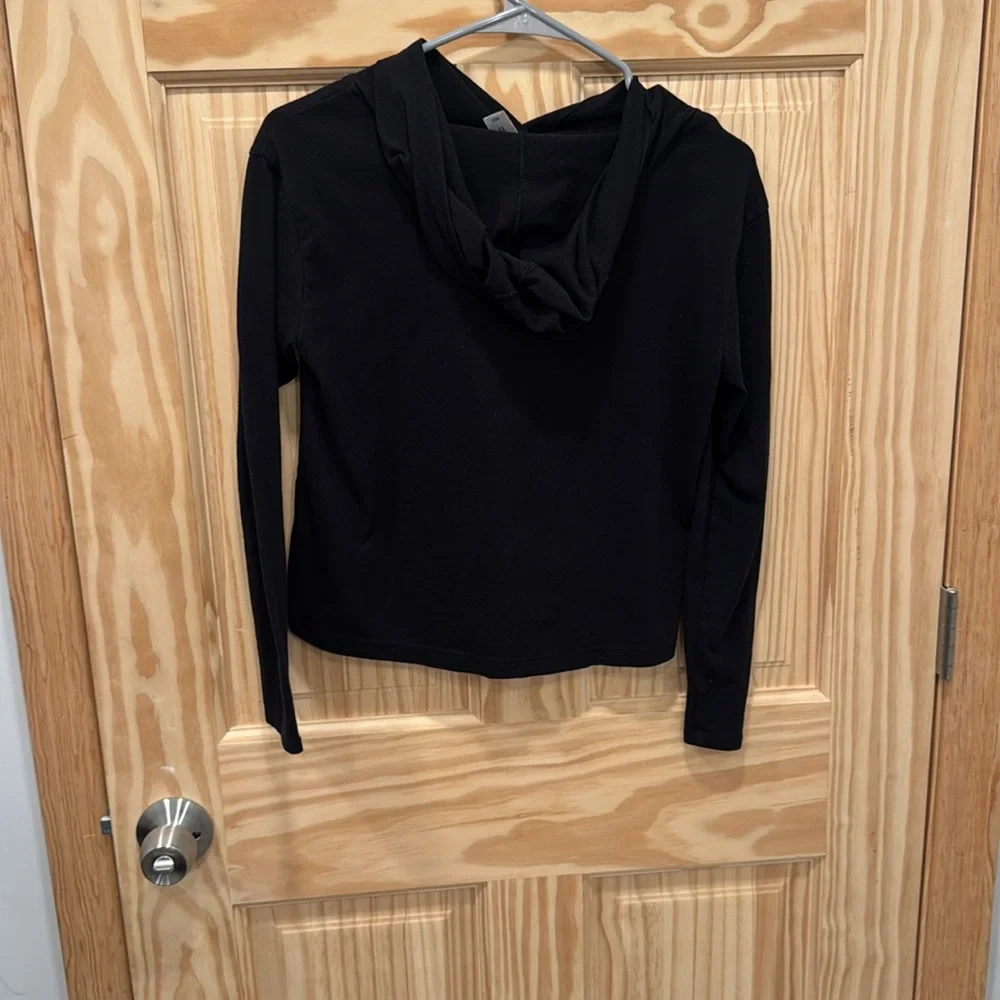 Justice Black Hoodie with Pink Logo